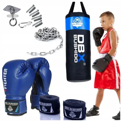 Produktbild von DBX BUSHIDO KidsSetBlue Kinder Boxset mit Boxsack