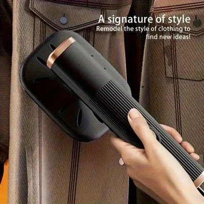 Image de Mini-fer à repasser à main, idéal pour les vêtements, portable, pour les étudiants, à la maison et en déplacement, noir