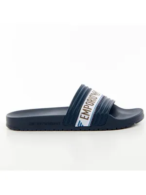 Produktbild von EMPORIO ARMANI Herren Hausschuhe mit Strandrutsche Beach Pool Beachwear Artikel XVPS06 XN999 Italy Italy, EU 42 - UK 8 - USA 8.5 - CN 269/92, Poliuretano 100%