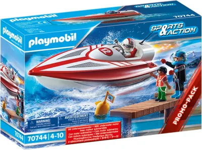 Image de PLAYMOBIL Family Fun 70744 Bateau de vitesse avec moteur sous-marin
