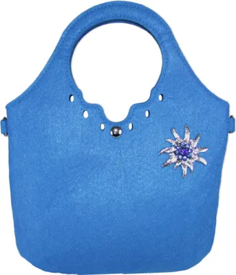 Produktbild von Trachten Handtasche "Shopper" mit Edelweiß | Blau