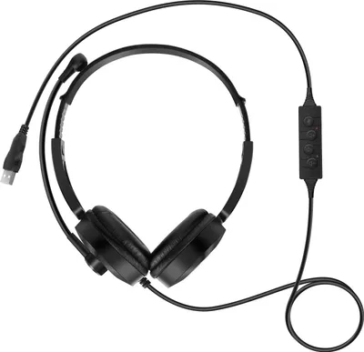 Produktbild von LinQ, USB Kopfhörer mit Mikrofon für Computer, Schwarz