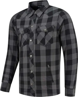 Produktbild von Rusty Stitches Neil V2 Motorrad Hemd, grau/schwarz, 3XL