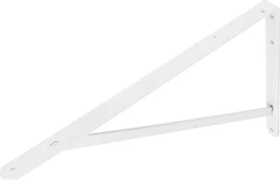 Obrázok produktu pre Kovový držiak police biely 330 x 500 mm - na kus