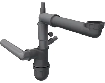 Obrázok produktu pre FRANKE – Odpadový sifón pre fľaše, úsporný model, série Grey Line (1 komora)