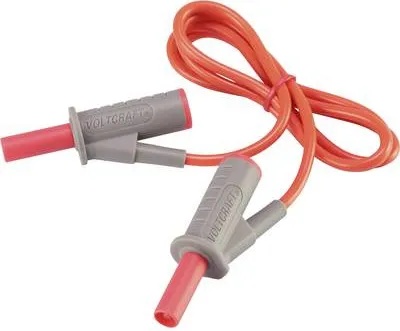 Productafbeelding van VOLTCRAFT MSB-501 Veiligheidsmeetkabel, bananenstekker 4 mm, bananenstekker 4 mm, 0,75 m, rood, 1 stuk.
