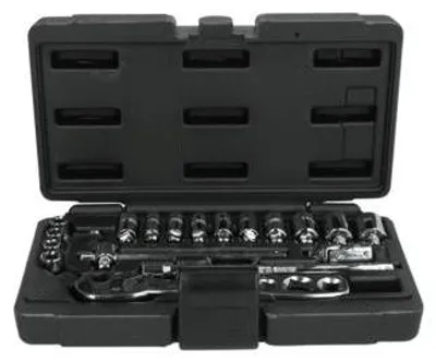 Produktbild von KS Tools 130.0300, Steckschlüssel-Satz, 19 Kopf/Köpfe, Stahl, DIN 3120, ISO 1174, 865 g