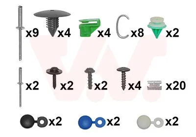 Produktbild von VAN WEZEL Montagesatz Stoßfänger 4371794 Vorne für RENAULT TWINGO II (CN0)
