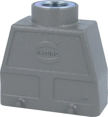 Produktbild von HARTING Han 16B Tüllengehäuse hoch, 1xM25 gerader Kabelabgang, für 2 Bügel (am Unterteil) Verschraubung M25