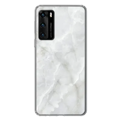 Produktbild von MuchoWow® Handyhülle Schutzhülle Hülle für Huawei P40 Marmor - Weiß - Muster - Stein - Marmoroptik Silikon Softcase Handy Hülle - Handytasche