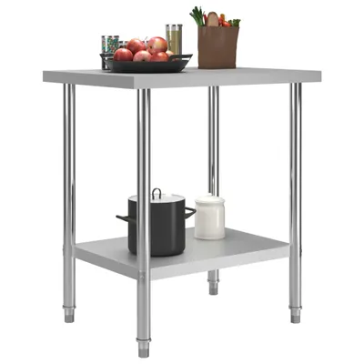 Produktbild von vidaXL Küchen-Arbeitstisch 80 x 60 x 85 cm Edelstahl