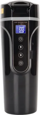 Zdjęcie produktu dla Podróżny czajnik elektryczny 500 ml czarny wyświetlacz temperatury wody 96W 12 V 24 V podgrzewacz samochodowy do kawy herbaty