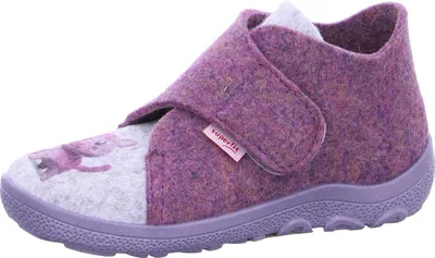 Produktbild von Superfit 1-006291 8510 Happy Katze Kinder Hausschuh Lila, Blau, Gr. 20
