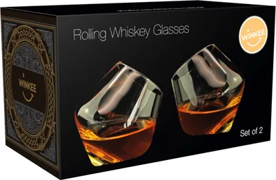 Obrázek produktu pro Sklenice na whisky na kolečkách sada 2 ks