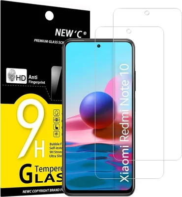 Produktbild von Panzer Schutz Glas für Xiaomi Redmi Note 10, 5G, POCO M5s - 2 Stück, 9H Härte, HD Displayfolie