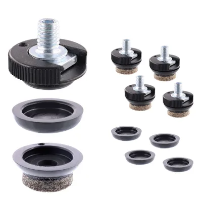 Produktbild von WAGNER Verstellfuß/Nivellierfuß 4tlg. Set - Ø 20 x M6 x 8 mm, QuickClick System Gleiteinsatz 20 mm Wollfilz - 15418099