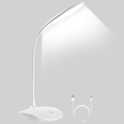 Immagine prodotto di Lampada da scrivania a LED, con protezione per gli occhi, ideale per la lettura, dimmerabile, alimentazione tramite USB, 3 livelli di luminosità