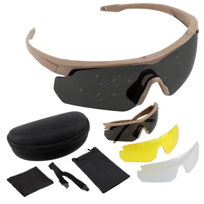 Image de Lunettes de protection anti-buée, avec protection UV400, monture kaki, pour le vélo