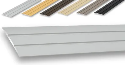 Produktbild von (7,80EUR/m) Übergangsprofil 38 x 900 mm silberfarben selbstklebend flach Nahtdeckprofil Dehnungsfugenprofil Abdeckleiste