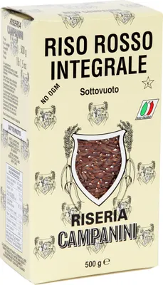 Produktbild von RISO ROSSO INTEGRALE | Roter Vollkorn Reis | RISERA CAMPANINI | 500g | aus Italien