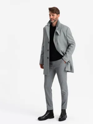 Obrázek produktu pro Ombre Clothing Pánský zimní kabát Manneh šedá XL