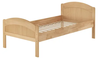 Produktbild von Holzbett mit hoher Sitzkante Seniorenbett Buche natur 90x200 Zubehör wählbar V-60.75-09Federleisten