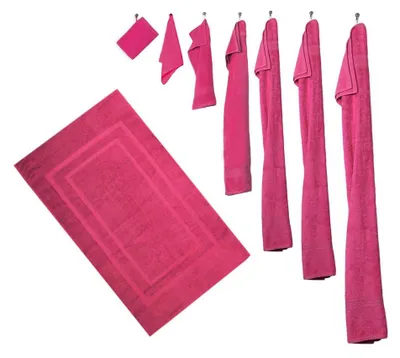 Produktbild von 8er Set - 4 Duschtücher, 4 Handtücher - Pink