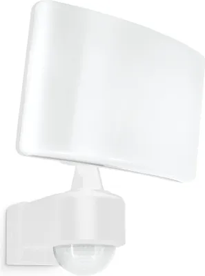 Immagine prodotto di SSC-LUXon NORSU lampada da esterno bianca con rilevatore di movimento proiettore da parete per esterno - proiettore LED con interruttore crepuscolare IP65 resistente alle intemperie 4000K 230V