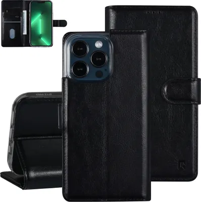 Produktbild von UNIQ Accessory iPhone 13 Pro Booktype Case - Card holder for 3 cards - Magnetic closure - Black