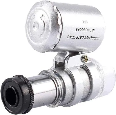 Image de Mini-loupe avec lumière UV, lampe torche LED, microscope