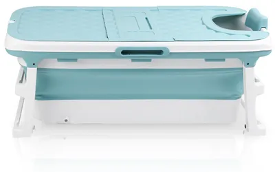 Immagine prodotto di Vasca da bagno pieghevole per adulti, con coperchio e tubo di scarico, vasca pieghevole da 132 cm per il bagno