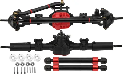 Zdjęcie produktu dla Przednia tylna prosta oś z metalowym wałem napędowym 2szt do samochodu RC 1/10 Axial SCX10 I II