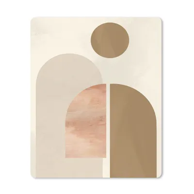 Produktbild von MuchoWow® Mauspad Mousepad Rund - Abstrakt - Braun 19x23 cm - Mousepads - Maus Mat - Pad - Mausunterlage - Mauspads - Spielen
