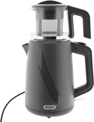 Zdjęcie produktu dla Mulex Tee Express 2 w 1 – czajnik do herbaty i czajnik elektryczny – 1 l + 2 l, 1650 W – szary