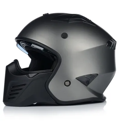 Produktbild von Jet helm mit Sonnenblende | VITO BRUZANO | Rollerhelm trial helm | ECE 22.06  | Motorradhelm mit abnehmbarem Kinnriemen | XL (60cm)