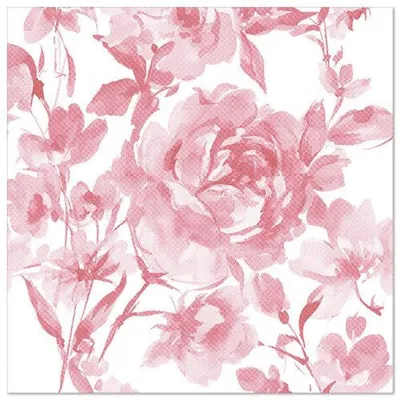 Produktbild von Papstar Servietten "ROYAL Collection" 1/4-Falz 40 x 40 cm bordeaux "Rose" 5 x 50 Stück
