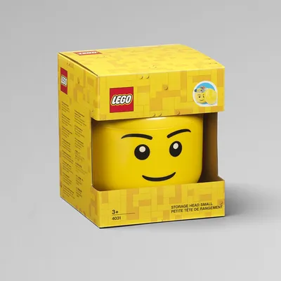 Zdjęcie produktu dla LEGO 40320804 Głowica do przechowywania LEGO STORAGE HEAD BOY, L, 8,5 litra, żółta