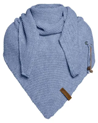 Zdjęcie produktu dla Knit Factory Coco szalik trójkątny 190x85 cm gładki jasnoniebieski