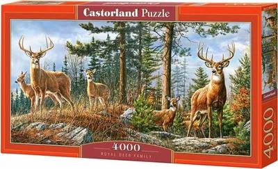 Image de Puzzle 4000 pièces Famille de Cerfs Royaux Castorland 400317