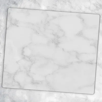 Produktbild von Glas-Herdabdeckplatten Glaskeramikkochfeld-Abdeckung Spritzschutz Glas 60 cm x 52 cm - Weisser Marmor