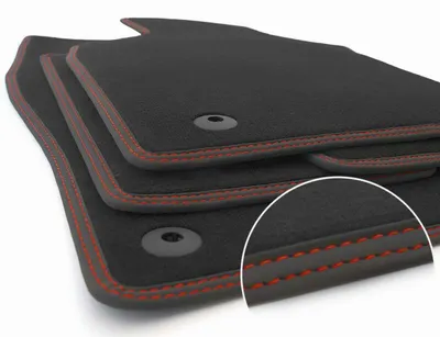 Immagine prodotto di Tappetini con doppia cucitura adatti per Audi Q5 SQ5 II FY Tappeto auto in velluto di qualità Deluxe 4 pezzi rosso antracite