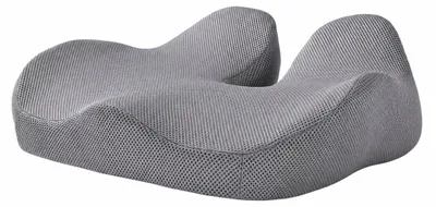 Image de Coussin de siège LYH® en mousse à mémoire de forme, dimensions 43 x 46 x 12 cm, couleur gris clair