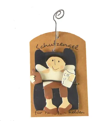 Produktbild von Schutzengel mit Aufhänger, Modell 'Pantoffelheld'
