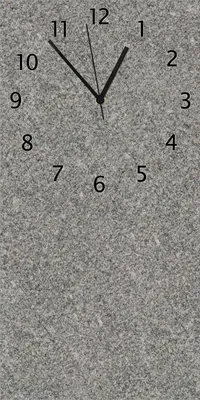 Produktbild von Wallario Design Wanduhr bedruckt, Größe 30 x 60 cm, Motiv: Muster grauer Marmor Optik -Granit - marmoriert