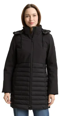 Produktbild von TOM TAILOR Hybrid Mantel mit Stehkragen und Kapuze