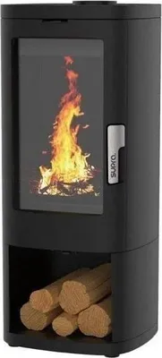 Image de Poêle à bois fonte 11.5kw noir - Supra - FR9016200B - maonie bûcher