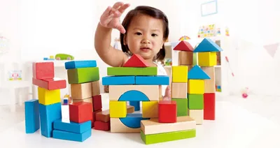 Produktbild von Hape Early Explorer Bunte Holzbausteine, E0409