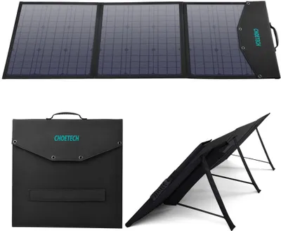 Produktbild von Choetech Solar Ladegerät Faltbar 120W 1 X Usb Typ C / 1 X Usb Typ A (Sc008 Neu)