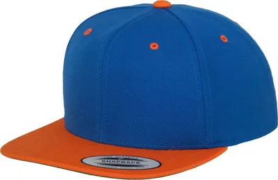 Produktbild von FLEXFIT 6089MT | Classic Snapback 2-Tone Cap - Farbe: Royal/Orange - Größe: One Size
