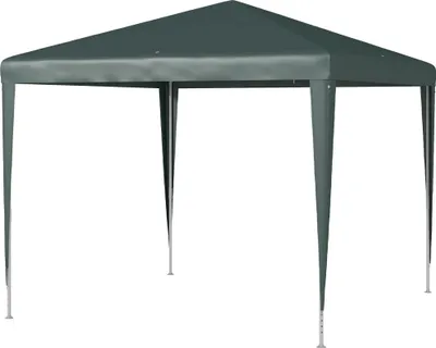 Produktbild von Pavillon 2,7x2,7m, Schnellaufbau mit Klicksystem, rostfreies Gestell, Dunkelgrün